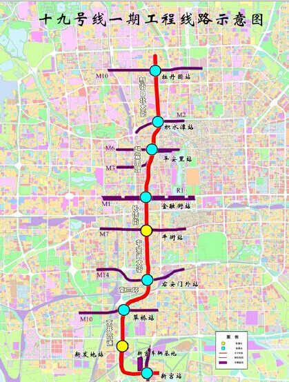 北京地铁19号线最新线路图，城市脉络的新拓展