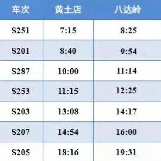 八达岭S2线最新时刻表全面解析