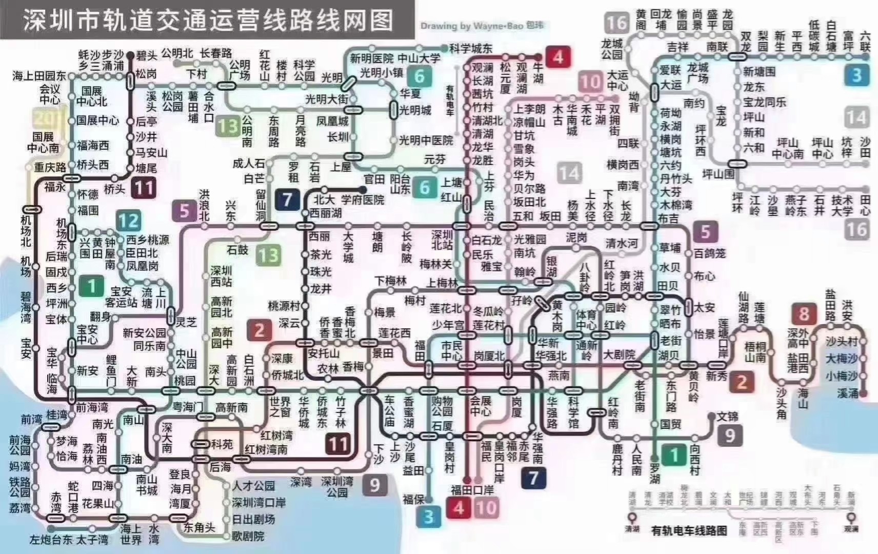 深圳地铁最新线路图全景概览