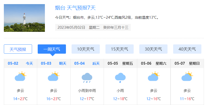 烟台天气预报更新，最新天气动态